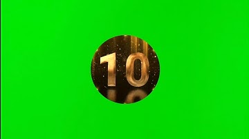10 Second Timer Countdown with Sound in Green Screen for Educational Video | No Copyright|
