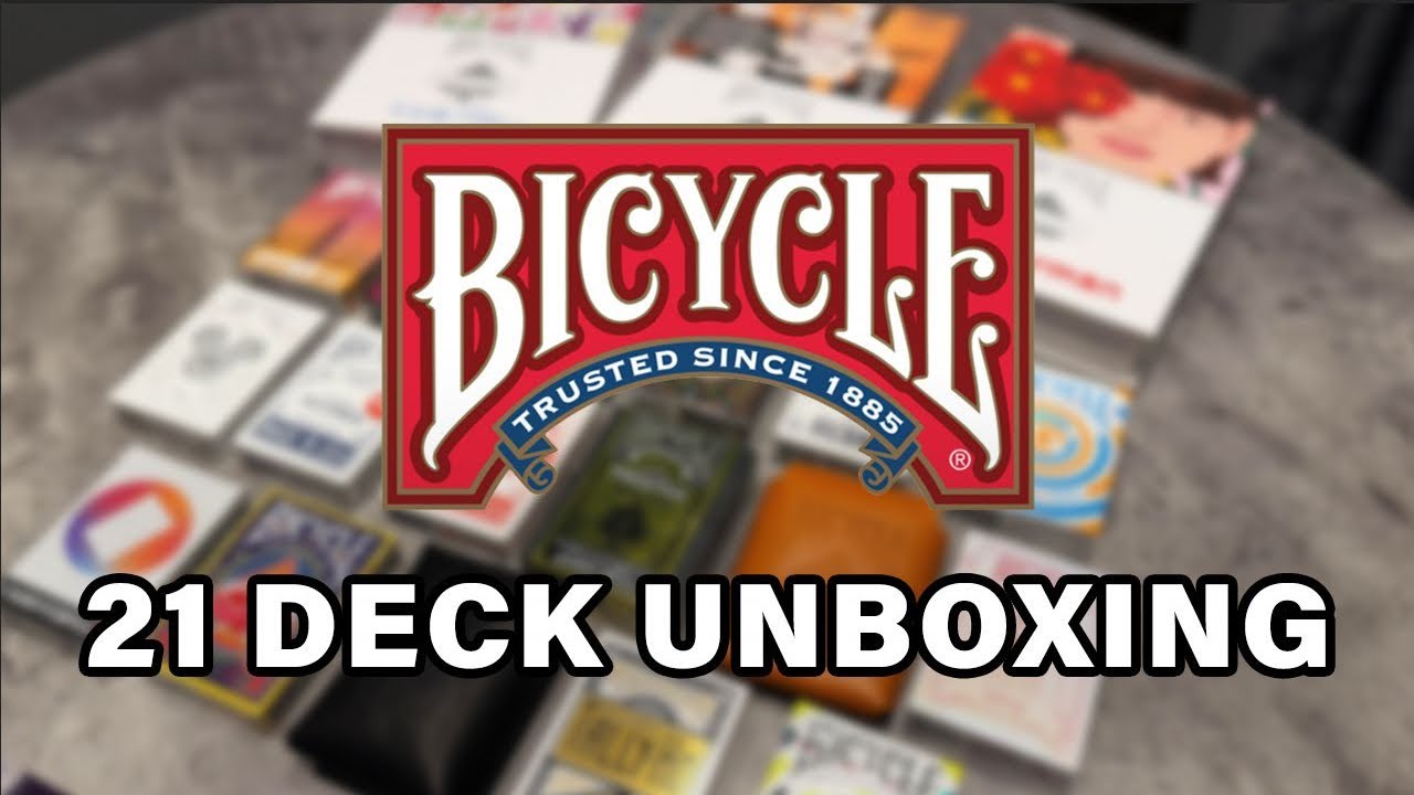 Unboxing from Bicycle Playing Cards 21 Decks - YouTube
