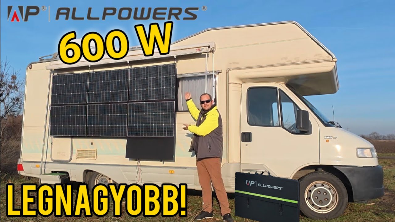A Világ Legnagyobb Hordozható Napeleme!- Allpowers SP039 600 W