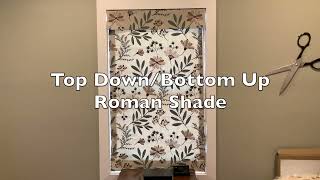 Demonstration of a Top Down/Bottom Up Roman Shade at Workroom Tech