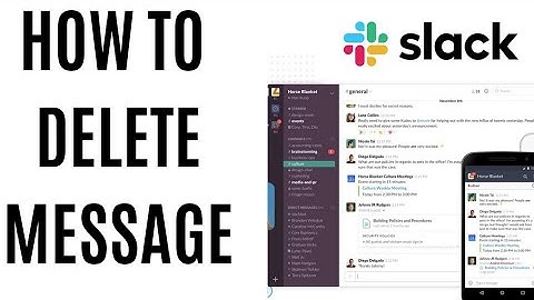 How to Delete a Message on Slack
