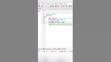 #4 Write C program to read name and print output