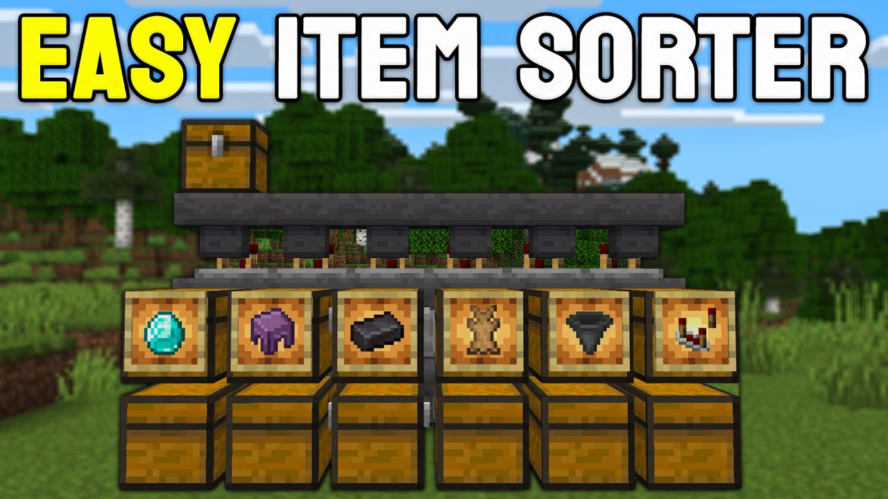 Easy Item Sorter Tutorial in Minecraft Bedrock 1.21! - YouTube