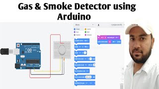 8 Gas & Smoke  Detector using Arduino at TinkerCad Simulation in Hindi || Block Coding screenshot 5