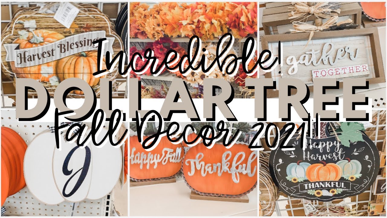 DOLLAR TREE SHOP WITH ME FALL DECOR 2021 NEW AT DOLLAR TREE 2021