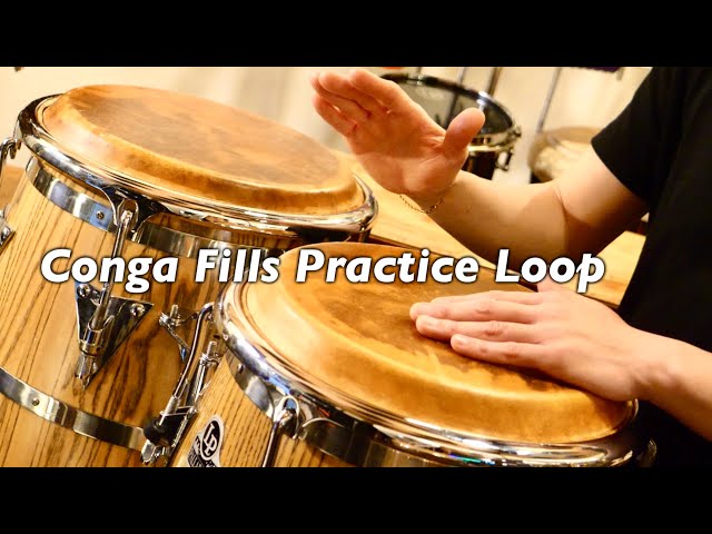 For Practice] Conga Fills & Clave Loop - YouTube