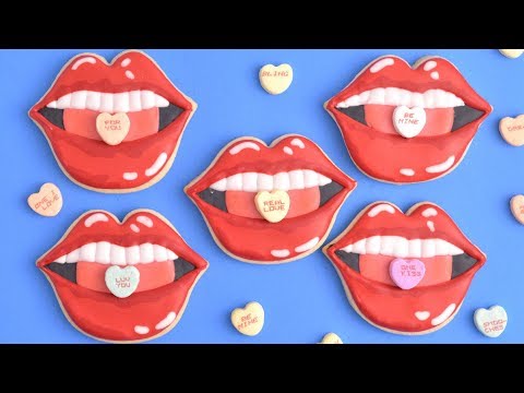 VALENTINE'S DAY LIPS COOKIES by HANIELA'S