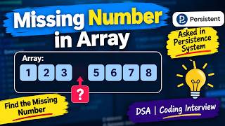 Missing Number in Array | Persistent Systems Interview part 1
