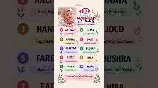 10 Unique Muslim Baby Girl Names | Islamic Girl Names With Meanings
