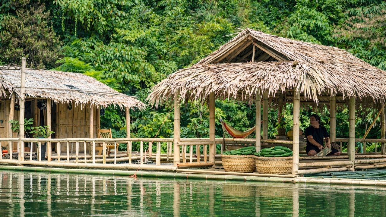 A 30-day journey of building shelters on the river, fishing, foraging for wild food and cooking