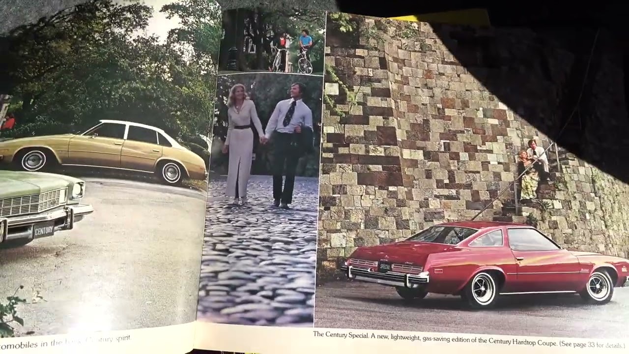 Брошюра дилера Buick 1975 года и документация по книге «Моя автомобильная история» с Лу Костабайлом