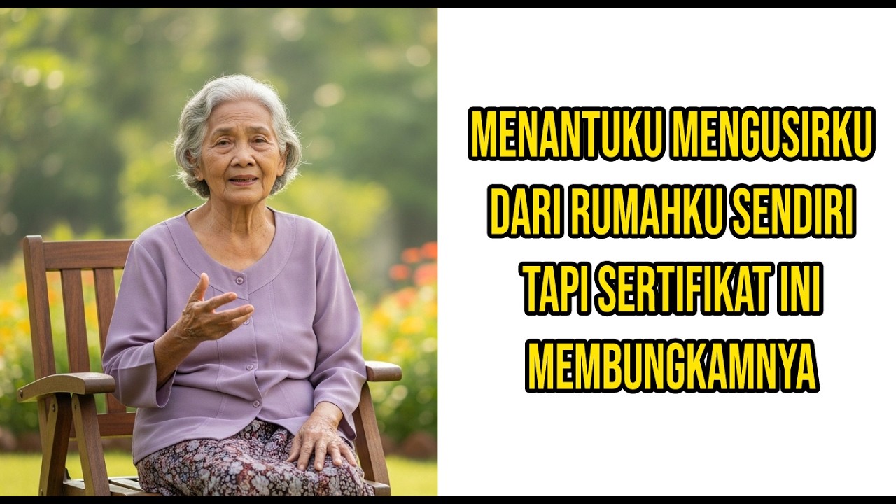 MENANTUKU MENGUSIRKU DARI RUMAH SENDIRI, TAPI SERTIFIKAT INI MEMBUNGKAMNYA