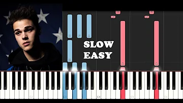 AJ Mitchell - I Don't Want You Back (SLOW EASY PIANO TUTORIAL)