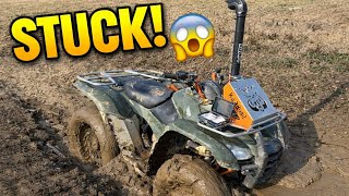 Got My ATV Stuck in a Pond *Bad Idea*