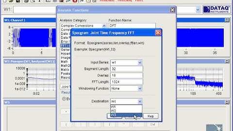 Plot Frequency Over Time Using DADiSP
