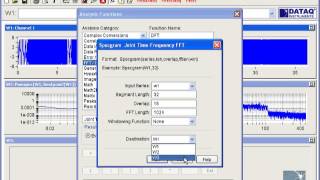 Plot Frequency Over Time Using DADiSP's Spectrogram Function