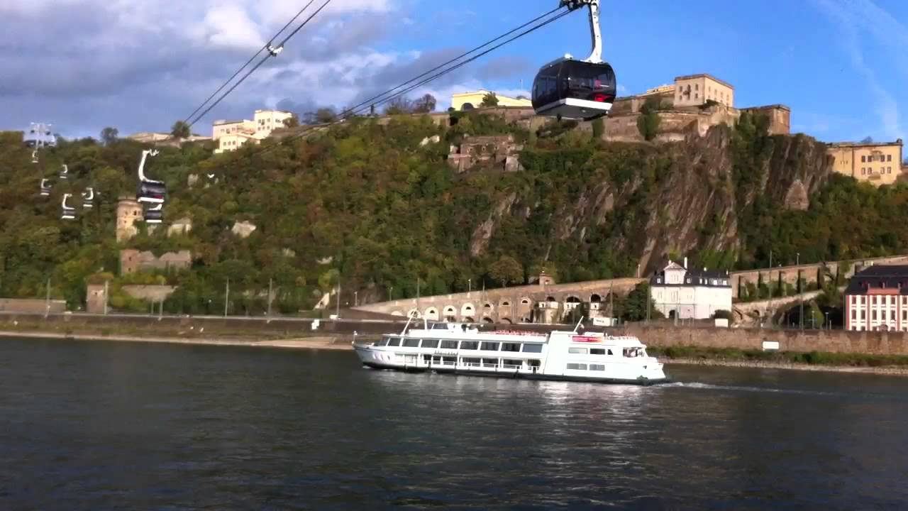MS Rheingold vor der Festung Ehrenbreitstein in Koblenz - YouTube