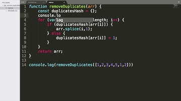 Problem Solver #3: Remove Duplicates