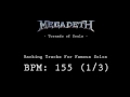 Megadeth - Tornado of Souls Solo Backing Track | 155 BPM (1/3)