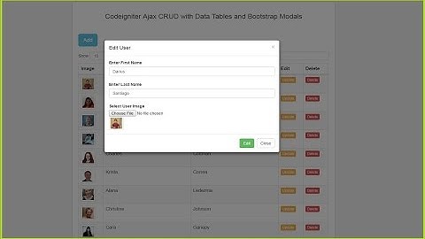 Codeigniter Ajax Crud using DataTables - Update - Edit Data