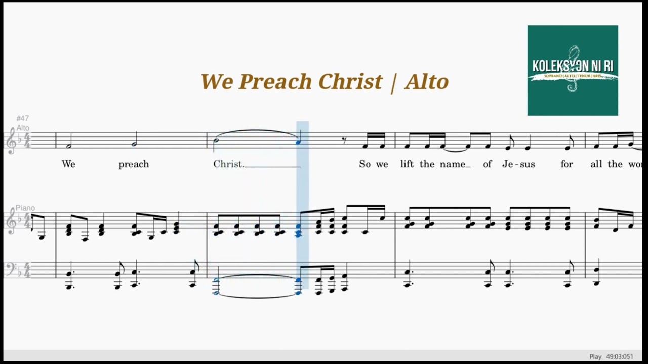 We Preach Christ | Alto | Vocal Guide by Sis. Jo-an Calang