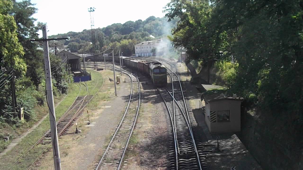 Відправлення товарного потяга  М62-1391