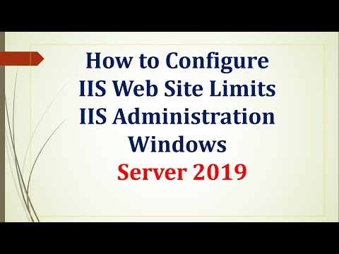 How to Configure IIS Web Site Limits, Bandwidth, connection, Time out, Windows Server 2019