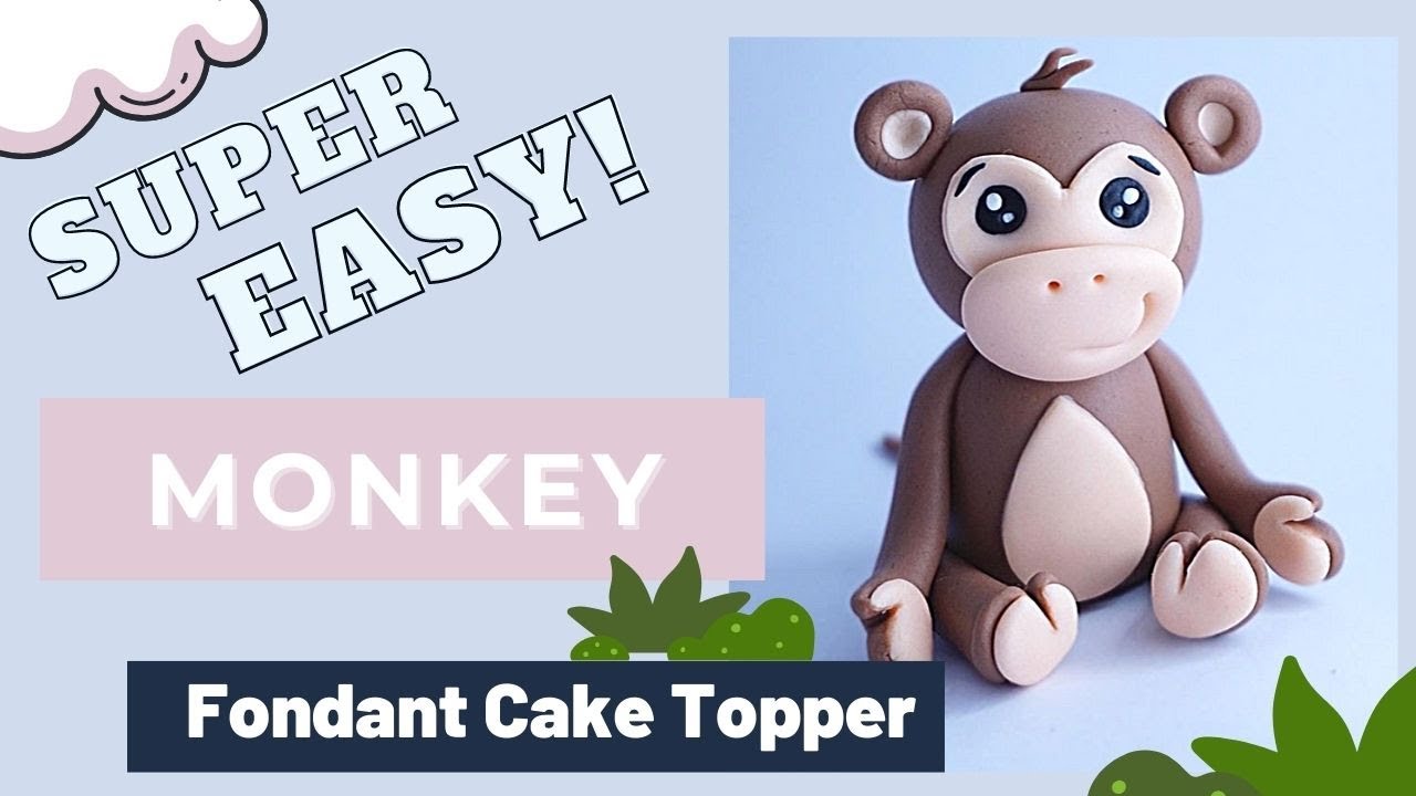 How to make a MONKEY fondant cake topper ( EASY )