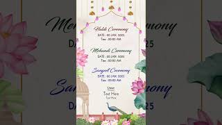 New vertical Wedding WhatsApp Invitation P75 || Save the Date Invitation | Wedding Card M-9414402138