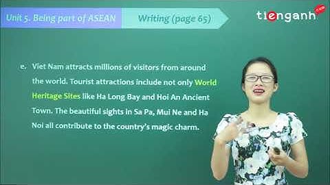 Tiếng anh lớp11 - Unit 5: Being part of Asean - Writing