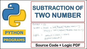 Subtraction of Two Numbers in Python