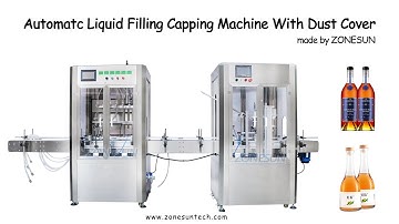 How to use Automatc Liquid Filling Capping Machine With Dust Cover