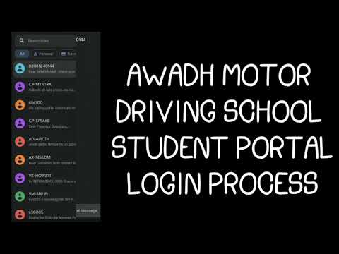 HOW TO LOGIN INTO AWADH MOTOR DRIVING SCHOOL ONLINE STUDENT PORTAL