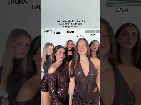 La que haya elegido el vestido marrón más bonito se lo lleva gratis🥂🤎 #dress #xmas #navidad