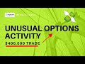Unusual Options Activity Trade | Stock Options Trading | Thinkorswim