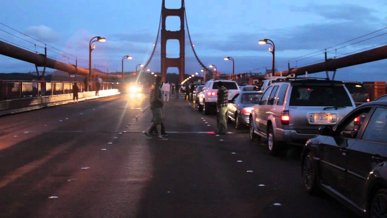golden gate bridge - traffic stopped