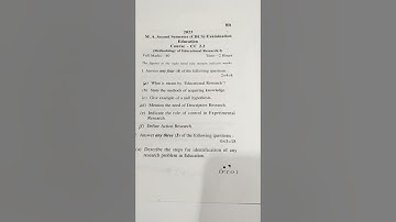 M.A. second semester questions( rbu) distance education #education #rbu #maeducation #rbudde