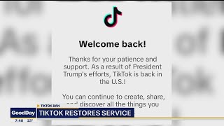 TikTok is back: Chinese-owned company credits Trump for the return of the app