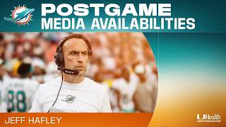Coach Jeff Hafley meets with the media after preseason Miami Dolphins