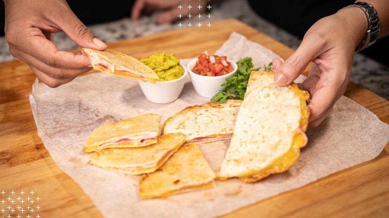 Quesadillas doradas de jamón y queso CocinaRevestida YouTube