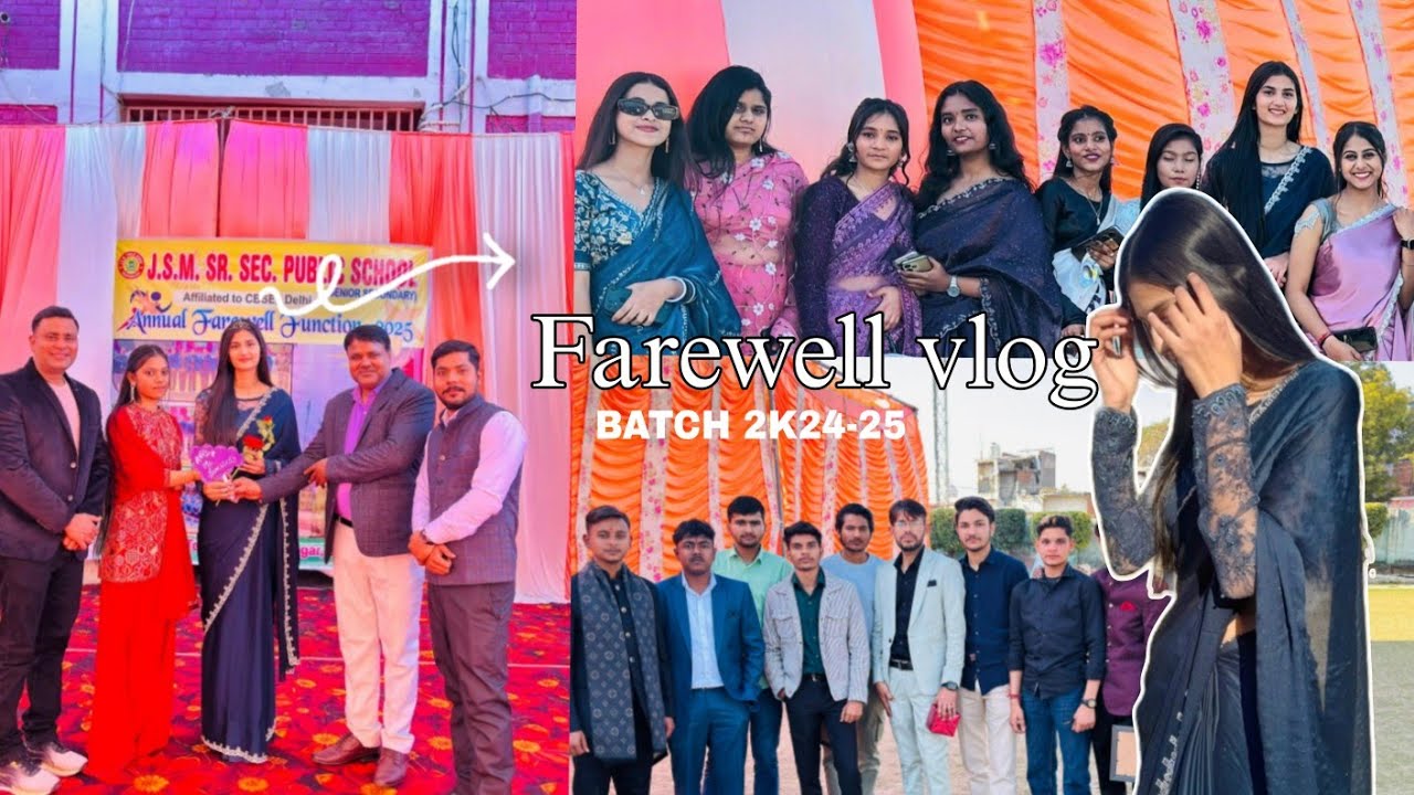 Farewell Vlog 2025 🤌♾️ ️ #12thclass #farewell #last day - YouTube