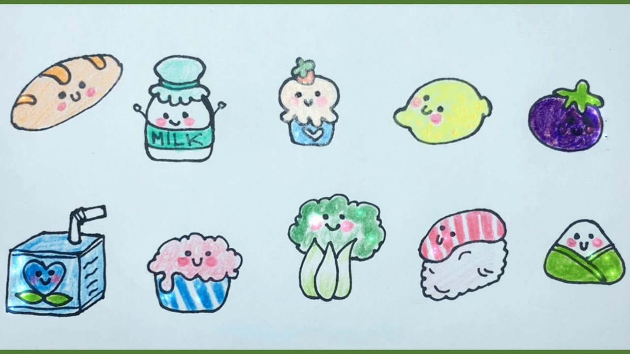 Vẽ đồ ăn cute đáng yêu vẽ hình cute  Cute drawing pictures 60  YouTube  trong 2023  Stickers Anime Hình vẽ dễ thương