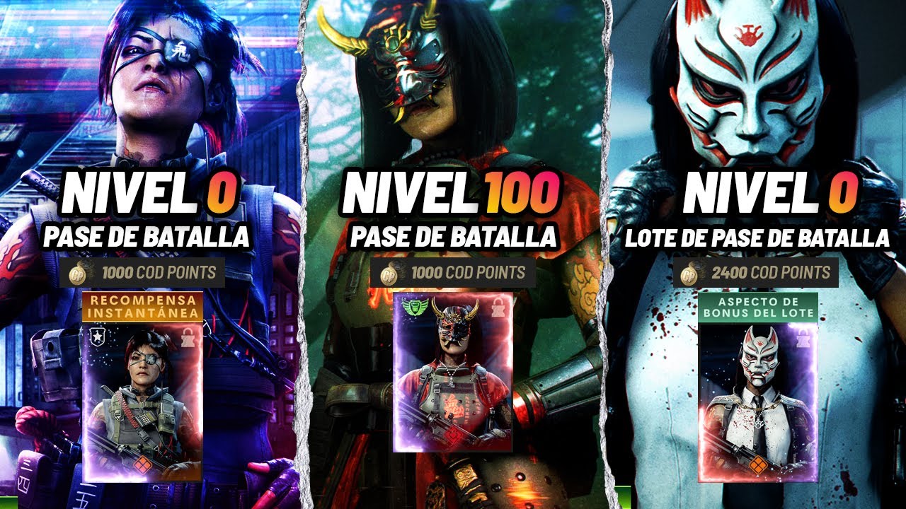 Skin KYUBI para KITSUNE en WARZONE (Lote Pase de batalla 2400 COD Points y MISIONES)