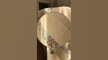 Quilt in trapunto style, Provence table quilt, Easter Retro quilted tablecloth