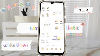 how to make your phone aesthetic | white theme | kawaii, super cute | android phone screenshot 3