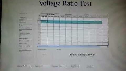 transformation ratio testing of Integrated Transformer Test System