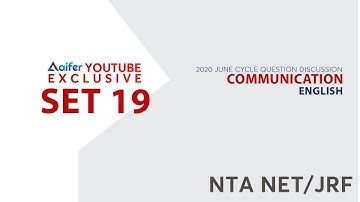 Previous Year Questions Of UGC NTA NET June 2020 Examination | COMMUNICATION | SET 19