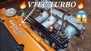 Getting the built vtec motor ready - B series vtec turbo build pt 3!!
