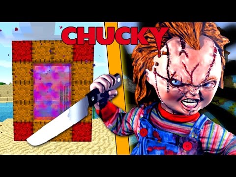 COMO HACER UN PORTAL A LA DIMENSION DE CHUCKY - MINECRAFT PORTALES A DIMENSIONES gameplay español transistor