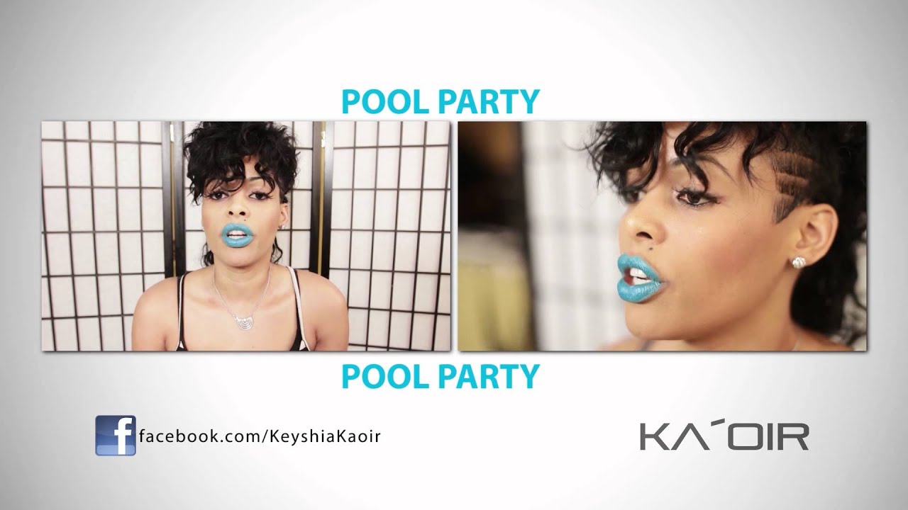 POOL PARTY - KA'OIR Turquoise Lipstick Review (feat. @KeyshiaKaoir)